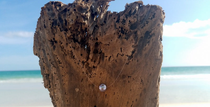 Ladyfish Single Floating Freshwater Pearl Necklace