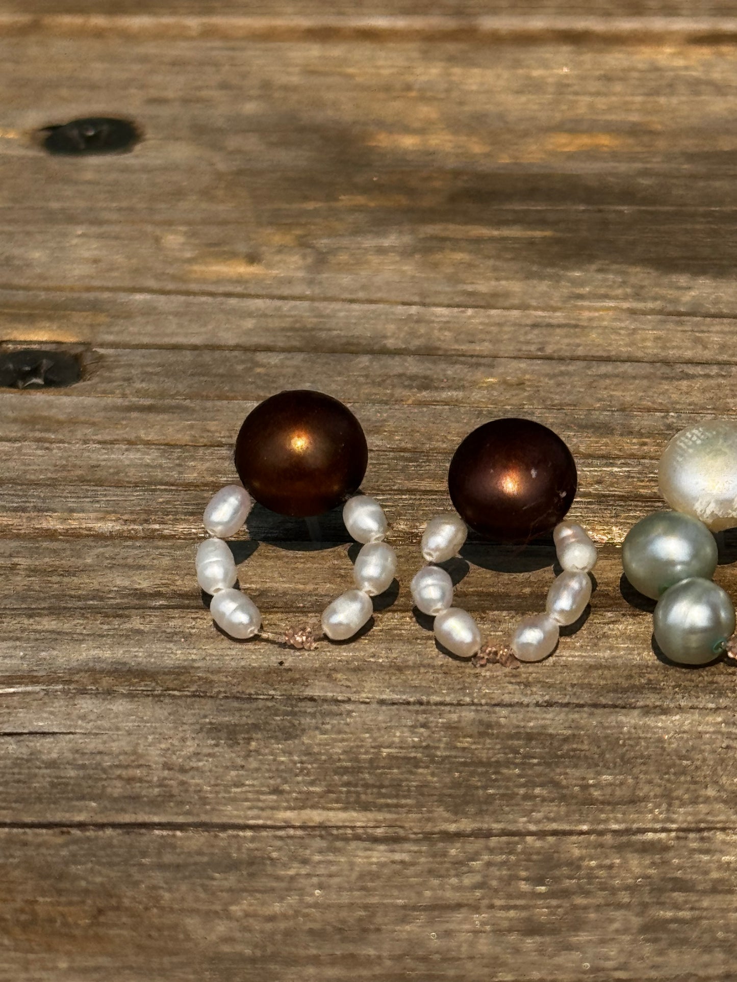 Espresso Pearl Earrings