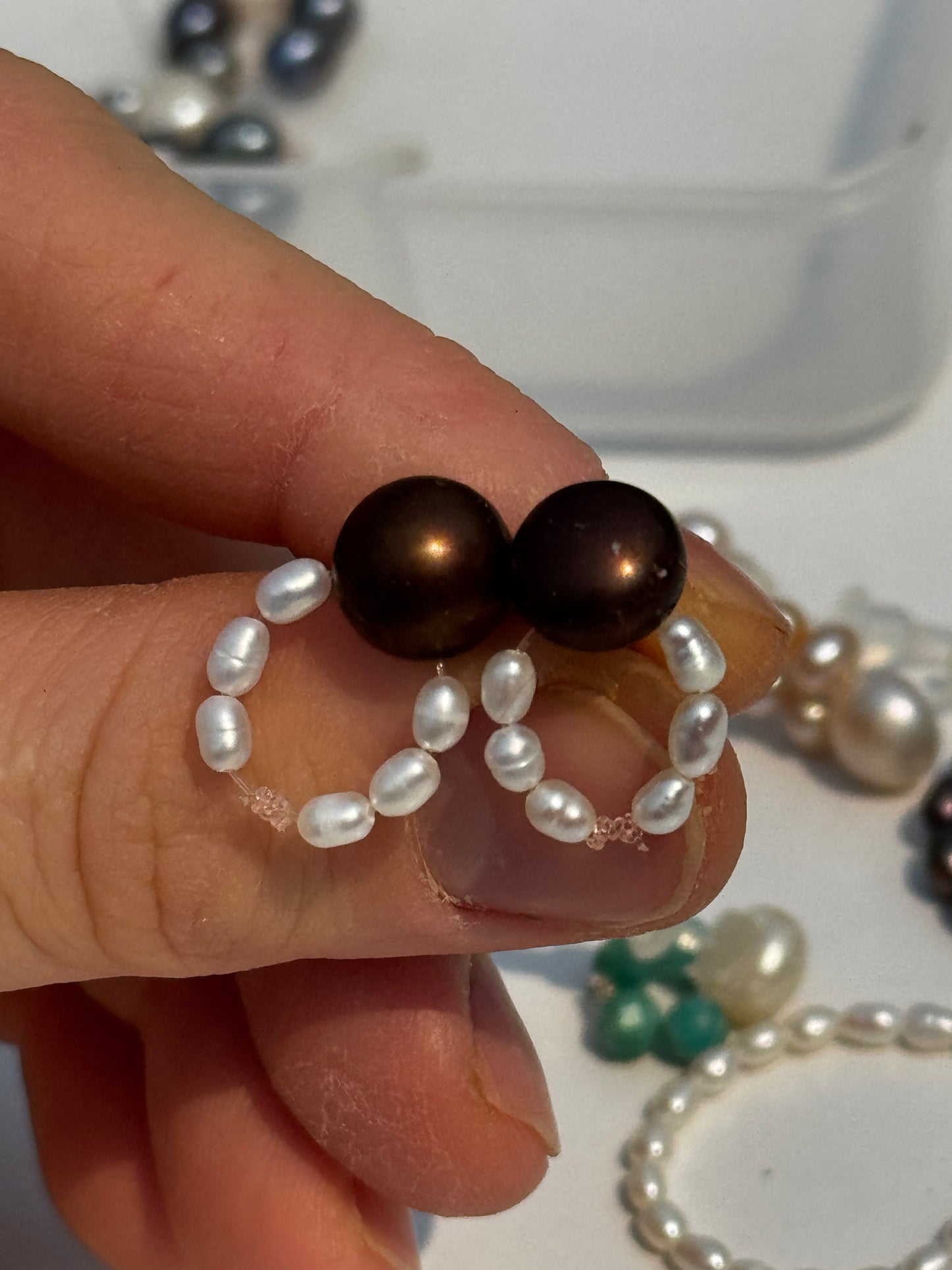 Espresso Pearl Earrings