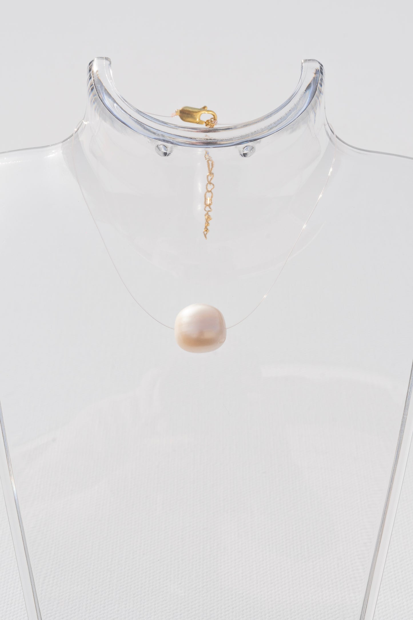 Ladyfish Single Floating Freshwater Pearl Necklace