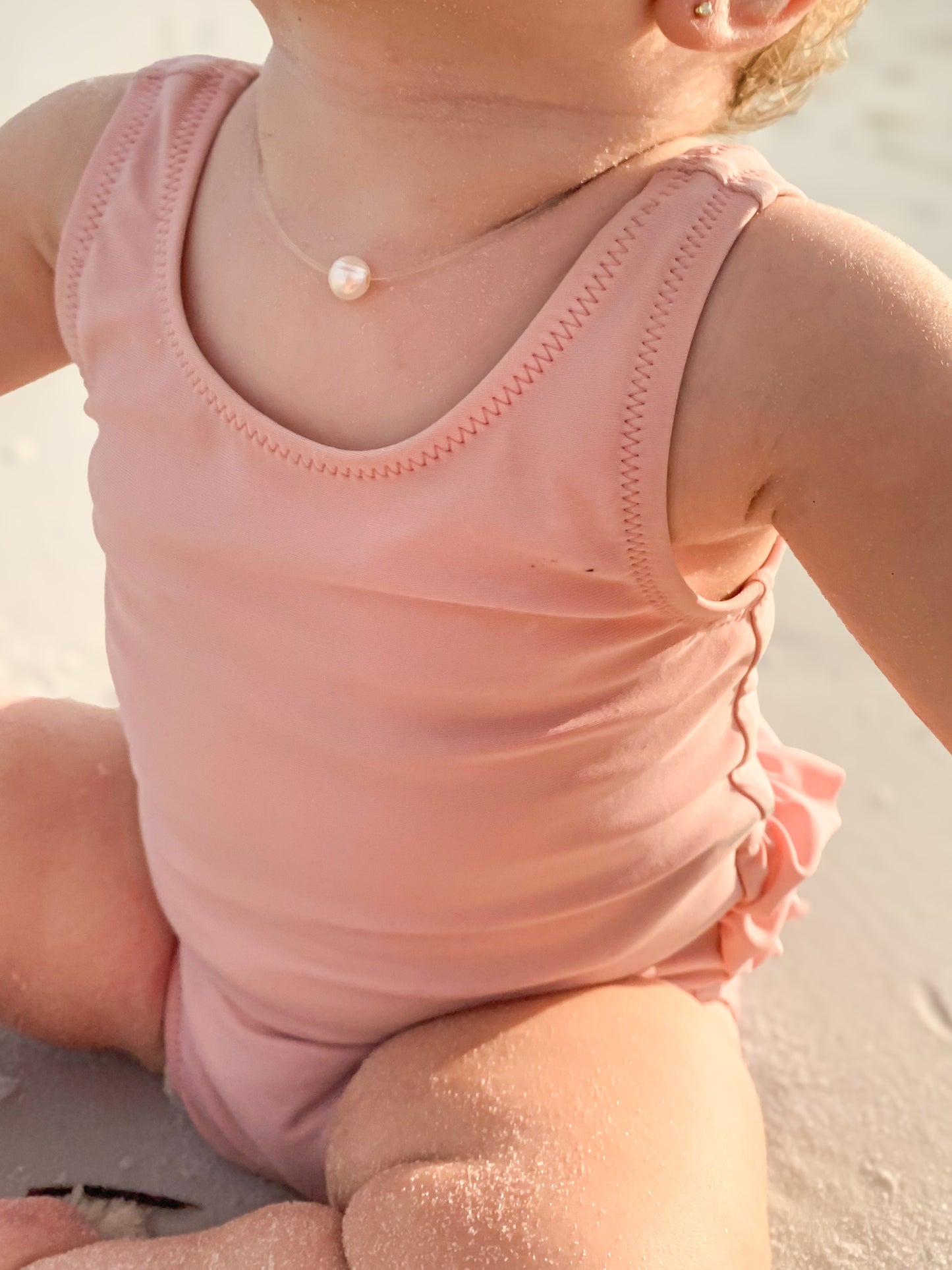 Ladyfish Single Floating Freshwater Pearl Necklace