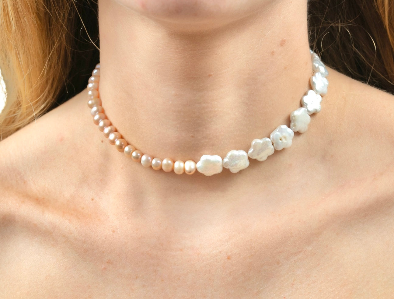 Flower Power/Pink Pearl Choker