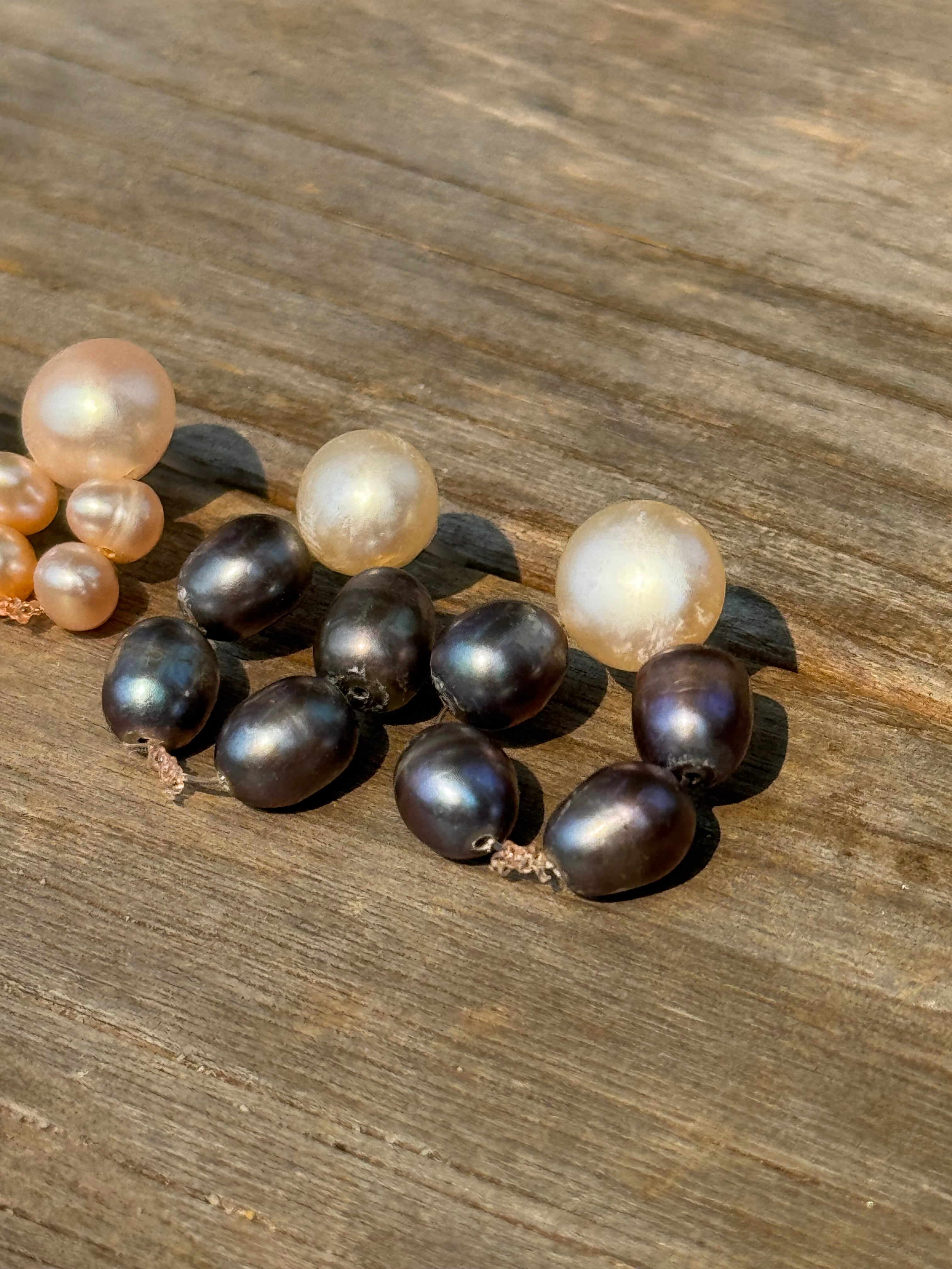 Black Peacock Pearl Earrings