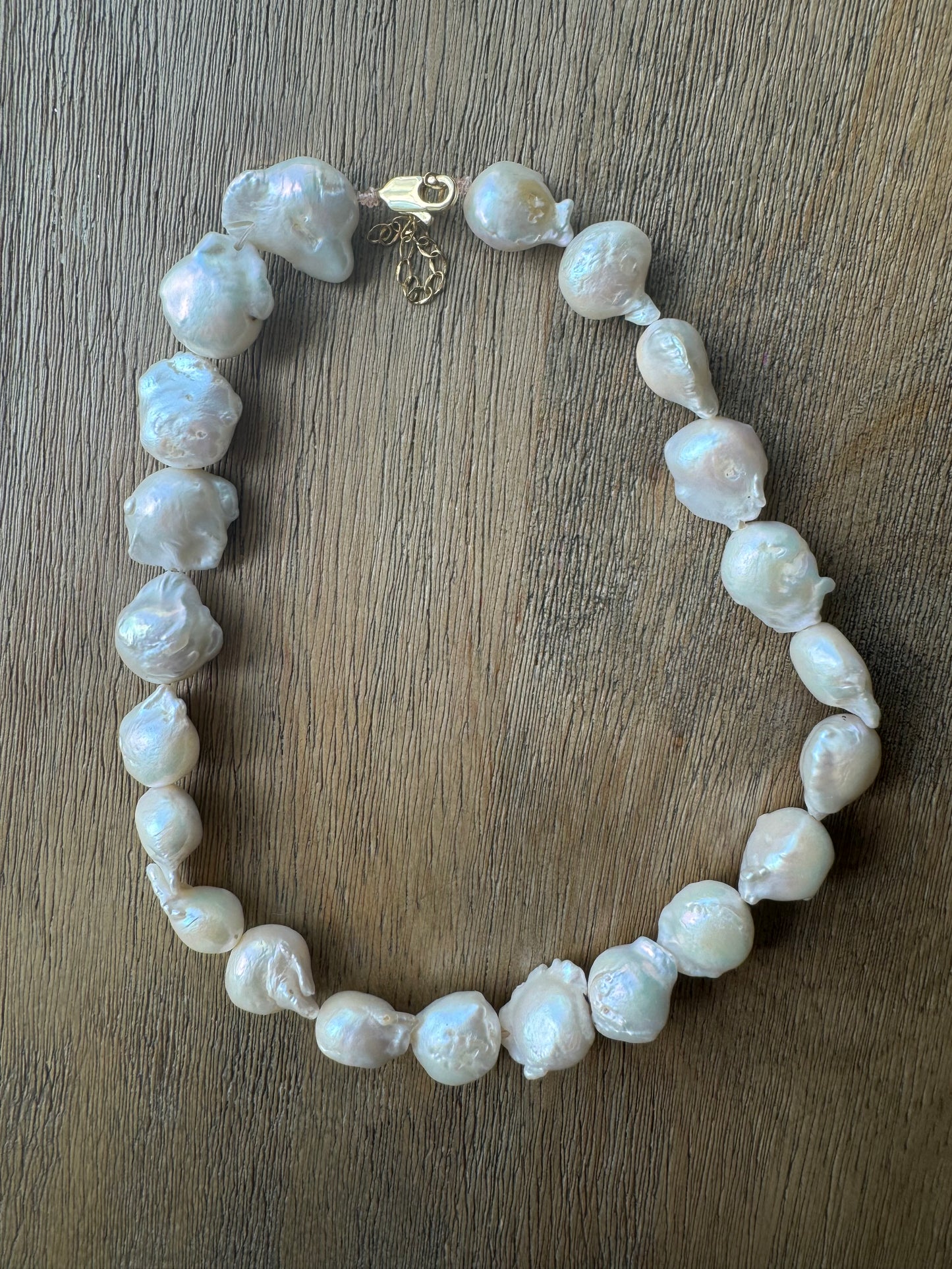 Hamptons White Baroque Freshwater Pearl Necklace