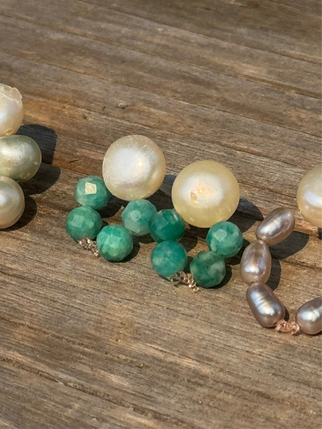 Amazonite Pearl Earrings