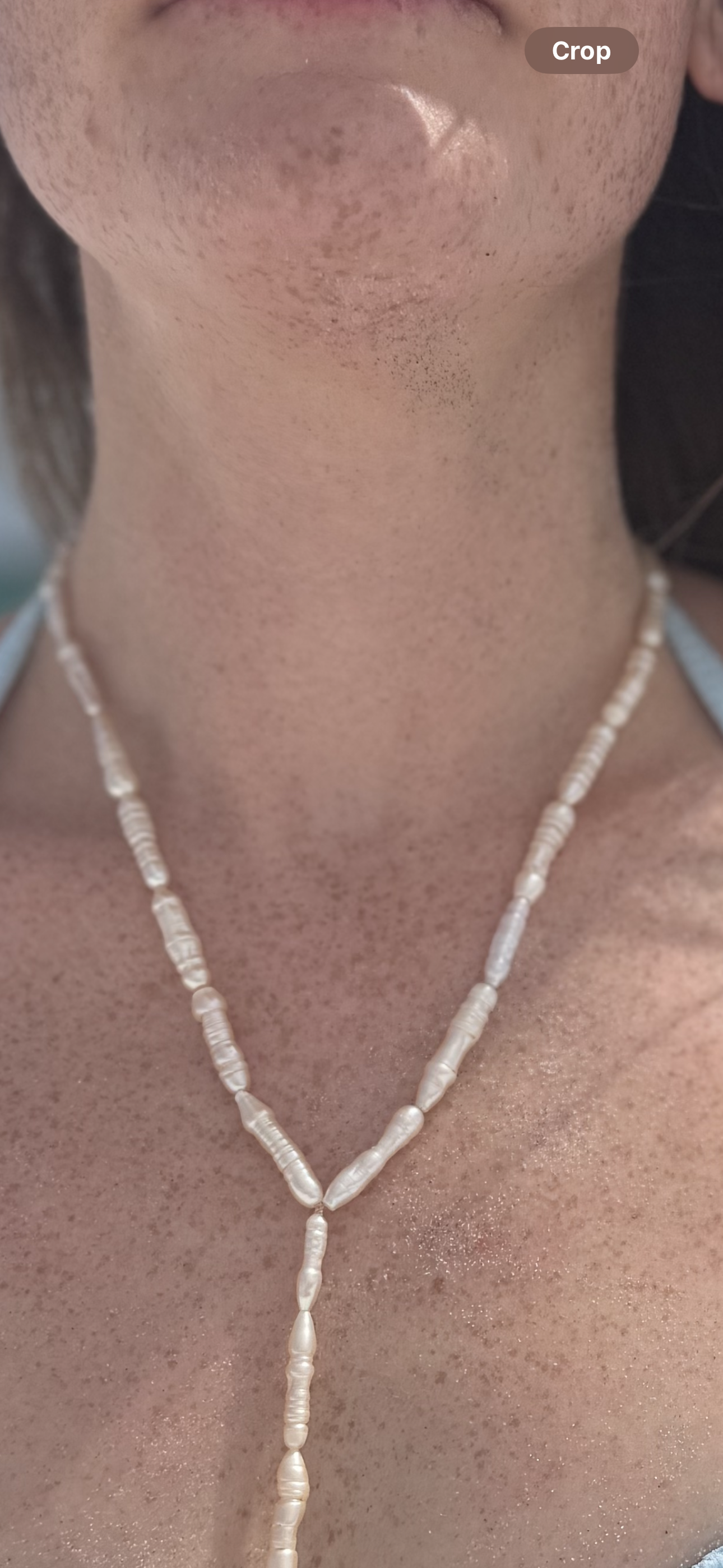 Angelfish Neck Tie Freshwater Pearl Necklace