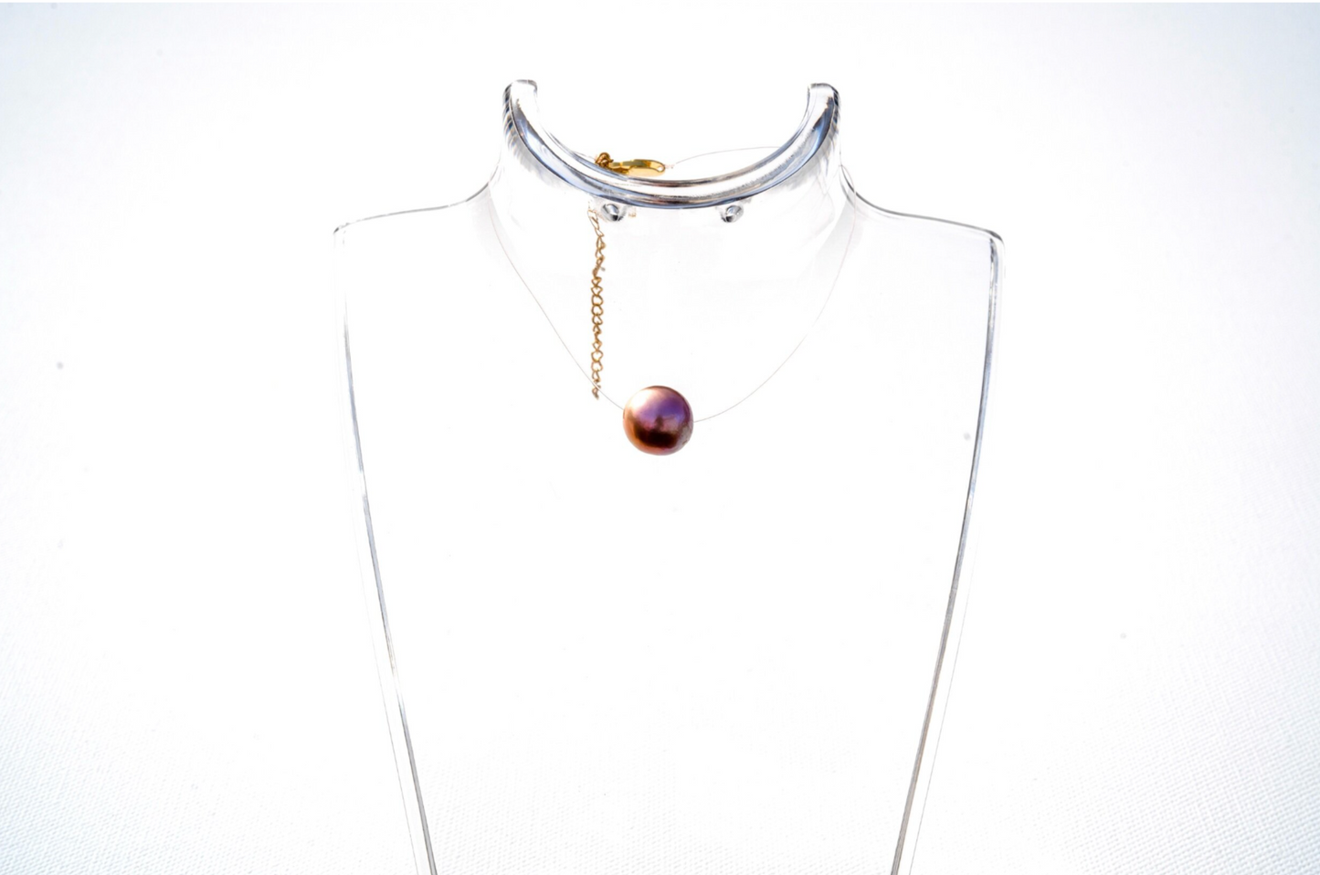 Lavender Ladyfish Floating Pearl Necklace